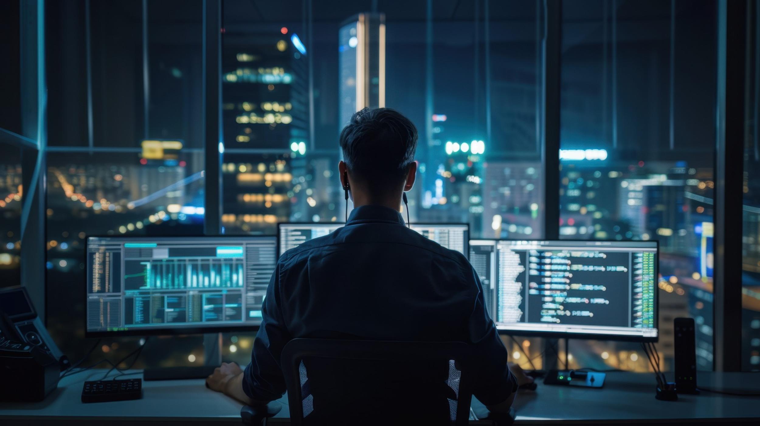 Licensed Lower Res insider Threat worker screens AdobeStock_1143348449
